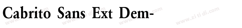 Cabrito Sans Ext Dem字体转换
